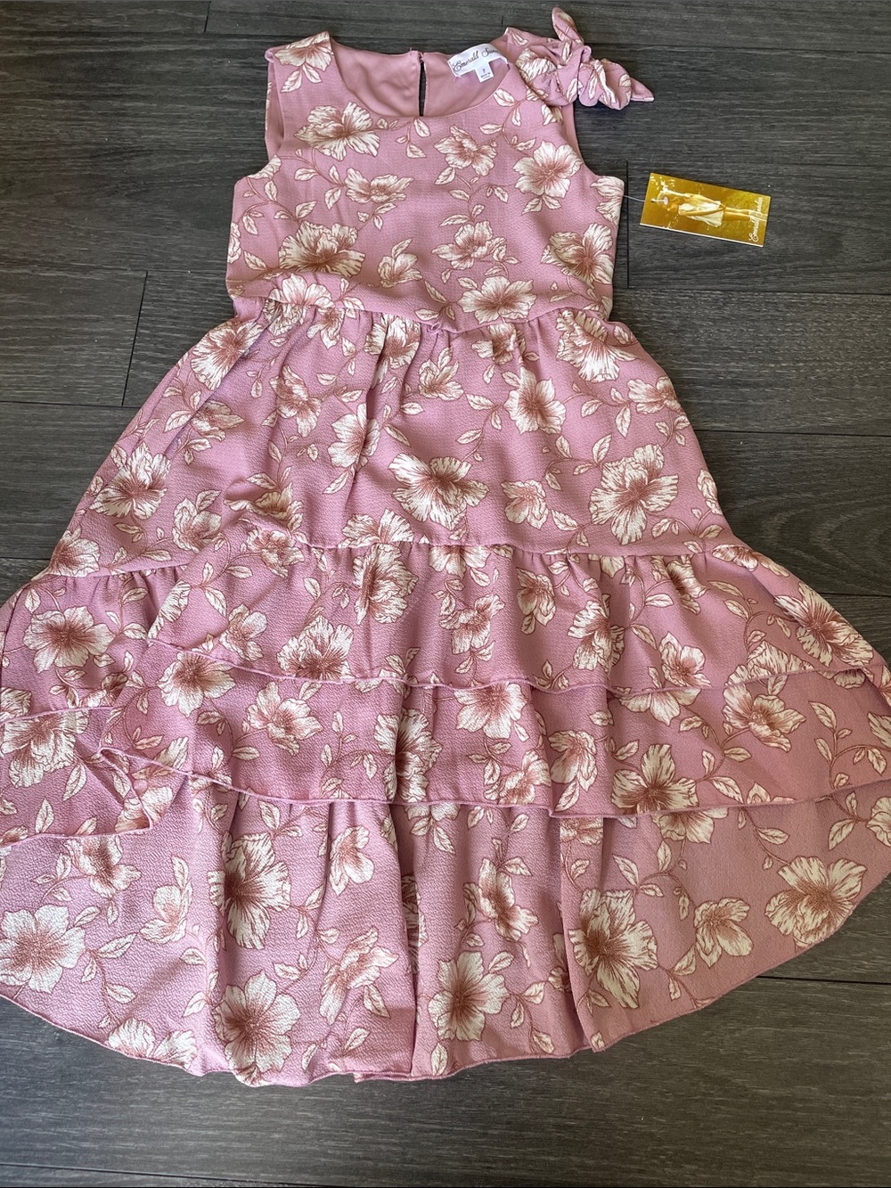 Emerald Sundae Pink Floral High Low Dress